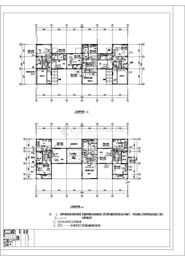 别墅多联空调设计cad施工图纸-图二