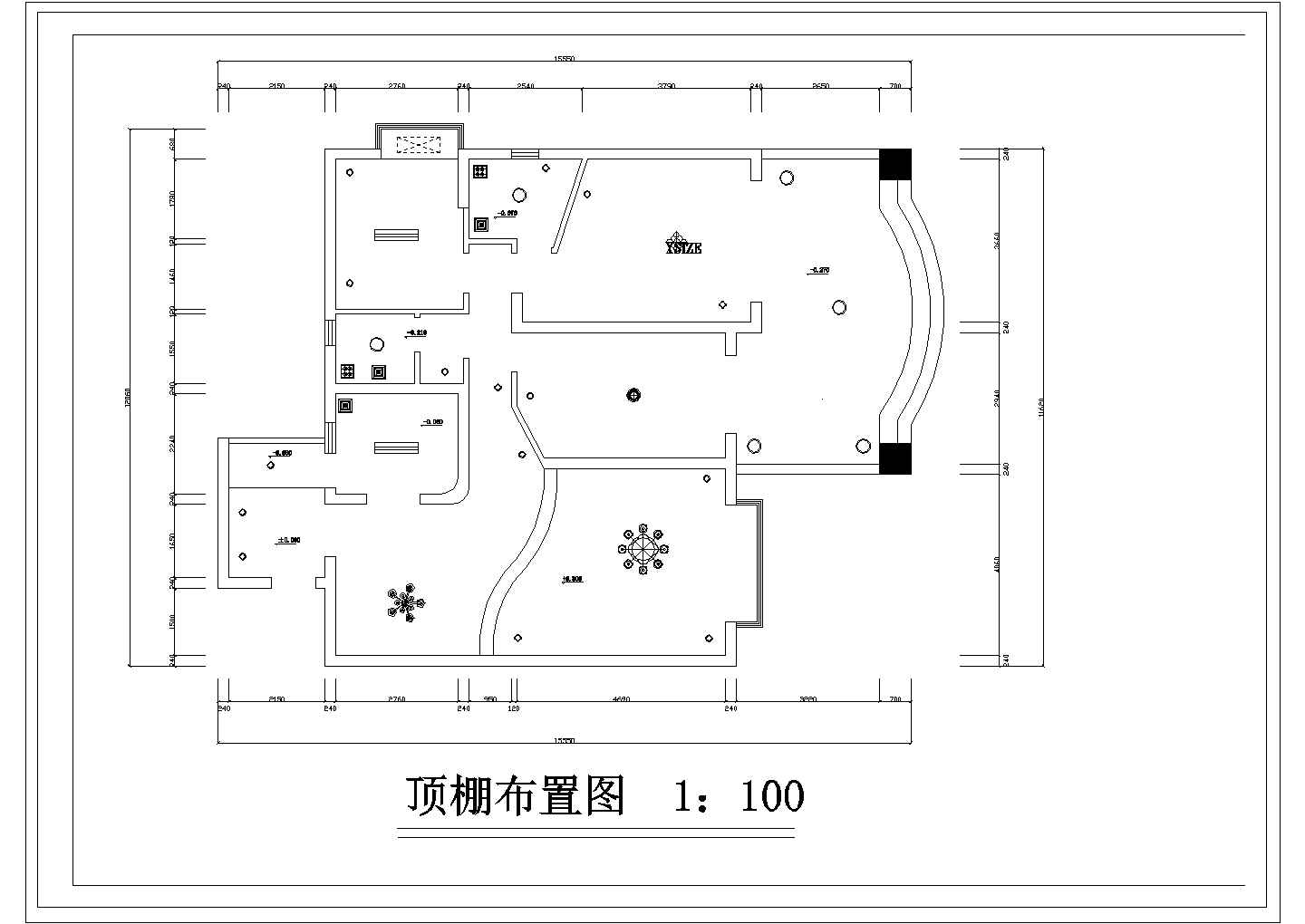 某地室内家庭装修设计cad施工图