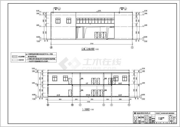 深圳市某话剧院830平米2层框架戏剧楼CAD建筑结构设计图纸（含水电图）-图二