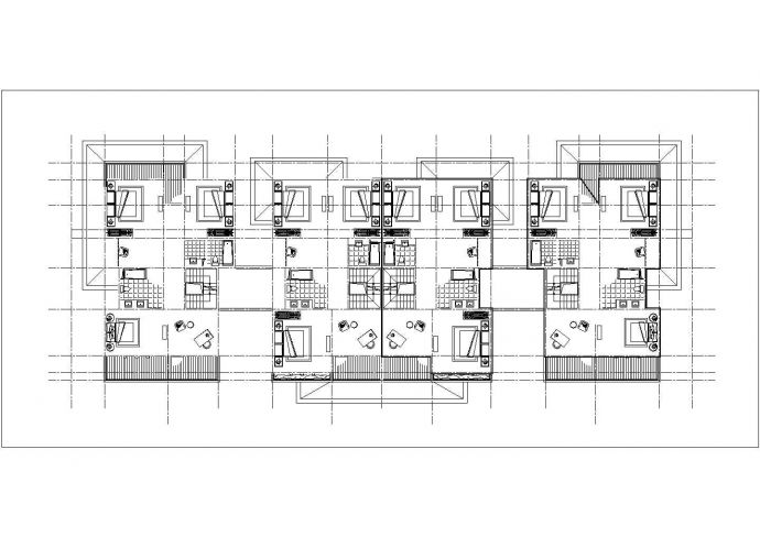昆山市香泉花园小区3层双拼式别墅全套平面设计CAD图纸（316+265）_图1