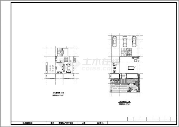 650+620平米两套3层框架结构豪华别墅平面设计CAD图纸（含地下2层）-图一