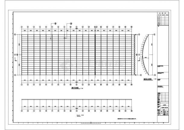 新疆某农贸市场钢结构设计图（含平面布置图，设计说明）-图二