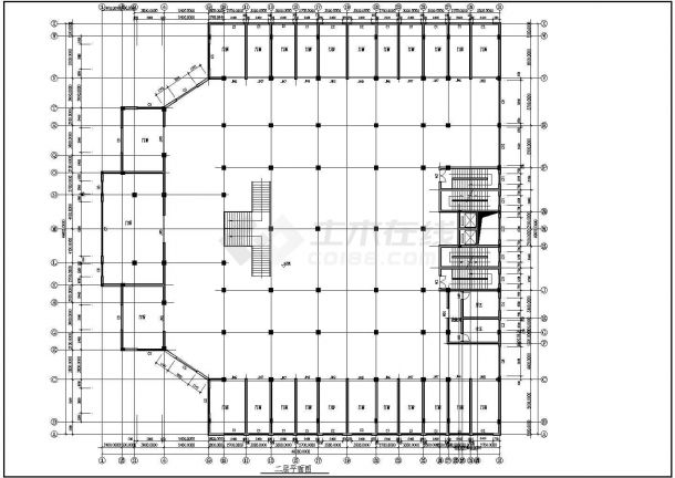 1万平六层农贸市场建筑施工cad图(含负一层平面图，共十二张)-图一