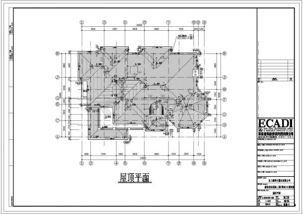 某花园小区二层框架结构简欧风格别墅设计cad全套建筑施工图（甲级院设计）-图一