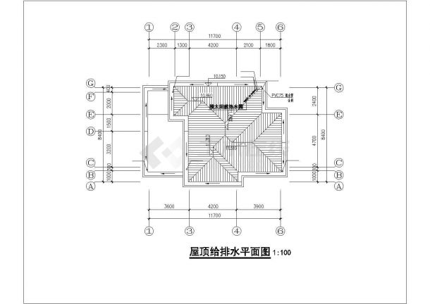 某地区(11.7×8.64)三层独栋别墅建筑结构设计CAD图含效果图-图二
