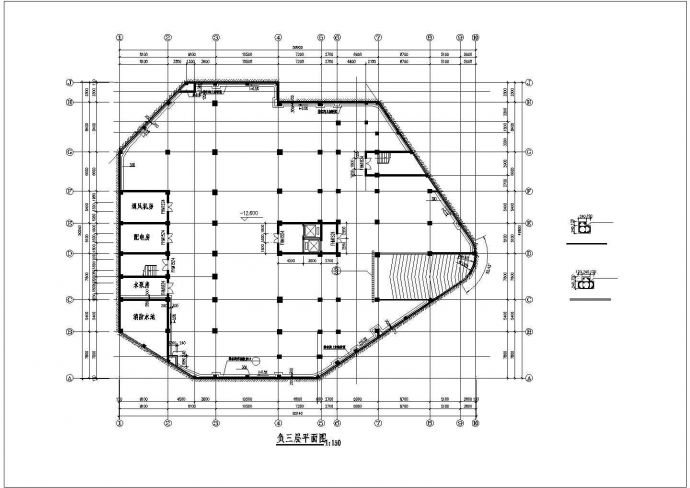 某大型农贸市场综合楼设计cad全套建筑施工图（含设计说明）_图1