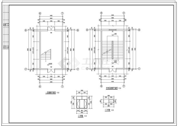 宿舍楼建筑专业全套CAD布置图-图二