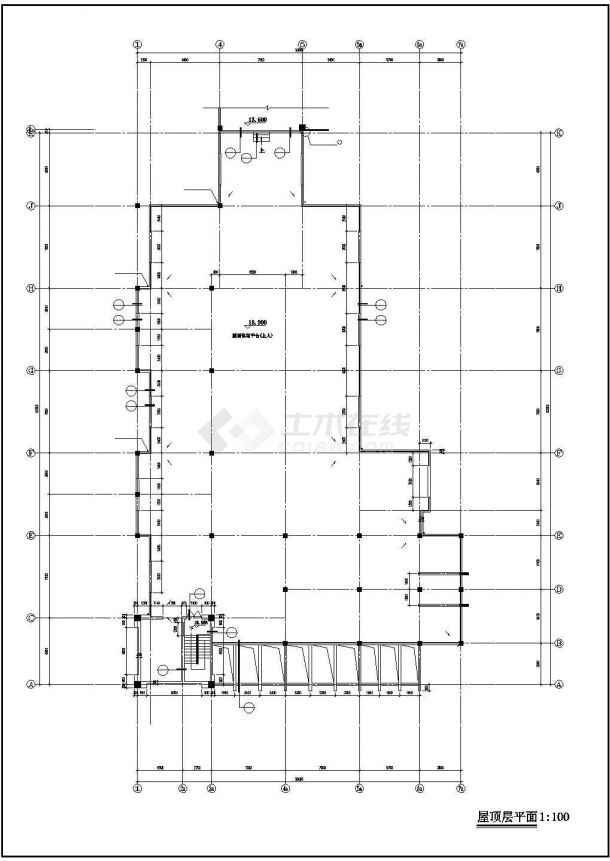 贵阳市某广告公司2300平米3层框架结构商业办公楼建筑设计CAD图纸-图一