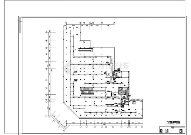 大型超市中央空调设计cad施工图纸-图二