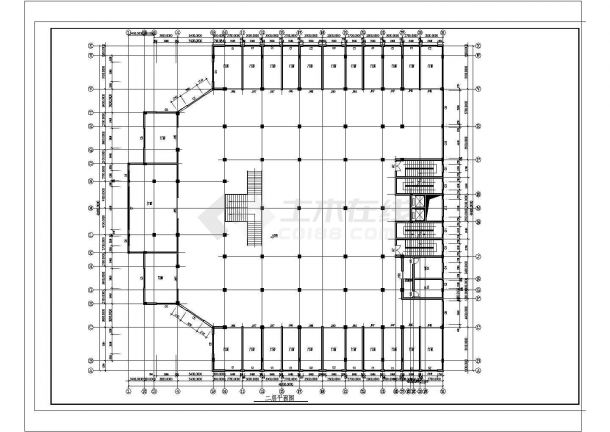 1万平七层农贸市场建筑施工cad图（带负一层设计)-图一