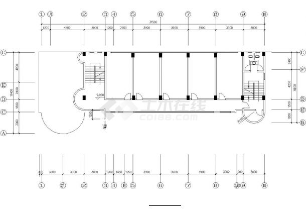 苏州市海源花园小区8层框混结构住宅楼平面设计CAD图纸-图一