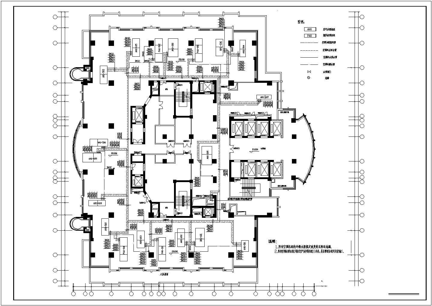 中心医院手术室空调设计施工图