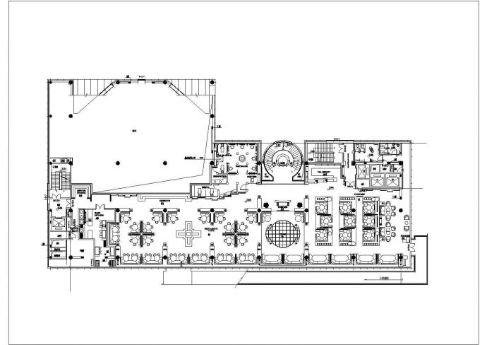 北京市静雅会所室内装修设计cad全套施工图纸（含效果图，含给排水设计）_图1