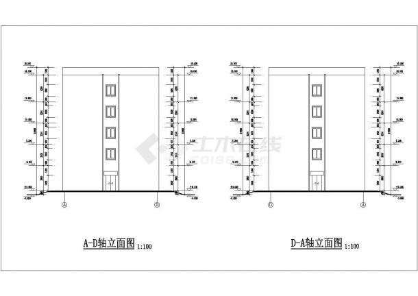 医院办公大楼施工建筑cad图，共十一张-图一