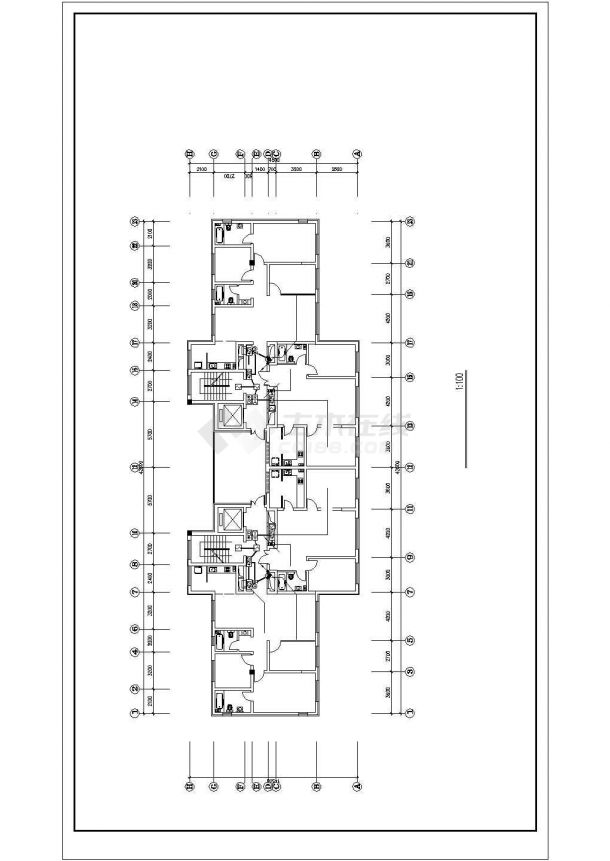多层住宅楼弱电CAD图纸-图二