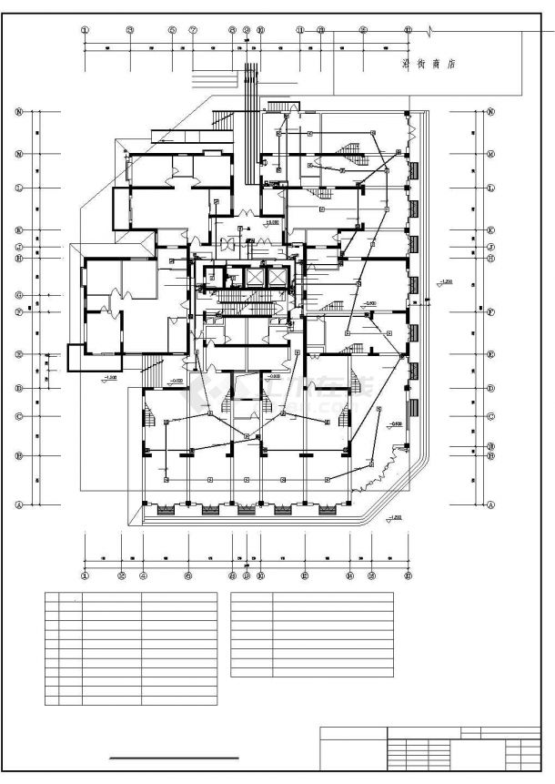 高层住宅CAD消防图纸-图二