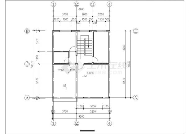 某地区(23.7x16.1)三层砖混结构别墅建筑结构设计CAD图含效果图(设计说明）-图一