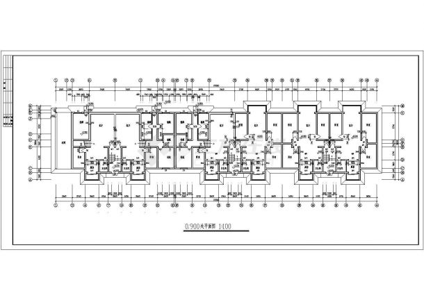 六层三单元5583平米两种户型节能住宅CAD设计图纸-图一