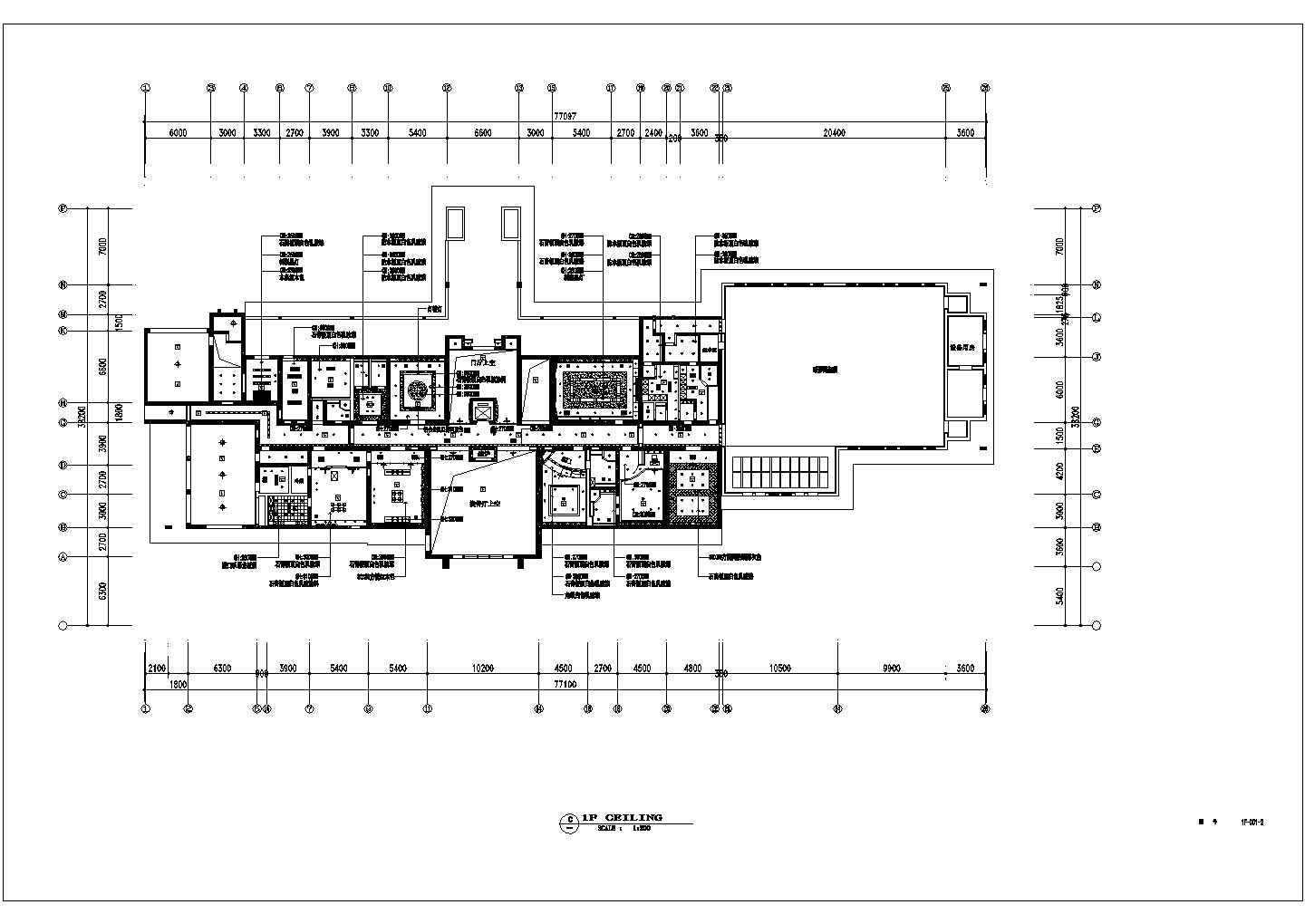 廊坊某豪华会所室内装修设计cad全套施工图（含实景照片）