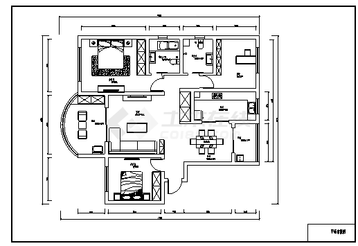 住宅设计_150平方私人住宅装修全套施工cad图纸-图二