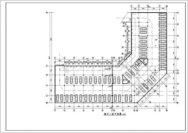 1.2万平米7+1层框架结构商务酒店平立剖面设计CAD图纸（1层商铺）-图一