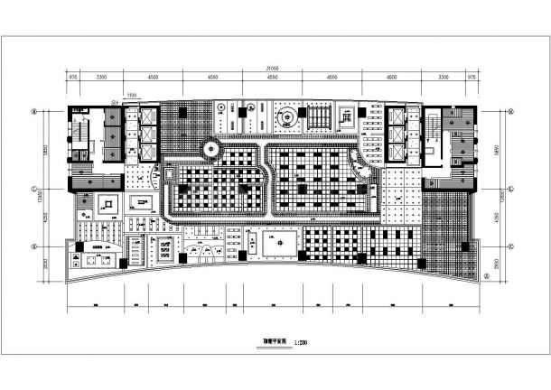 北京市某设计公司1100平米新办公室全套装修设计CAD图纸-图二