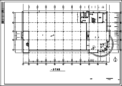 食堂设计_2000平米某三层现代框架结构食堂全套施工cad图纸-图二