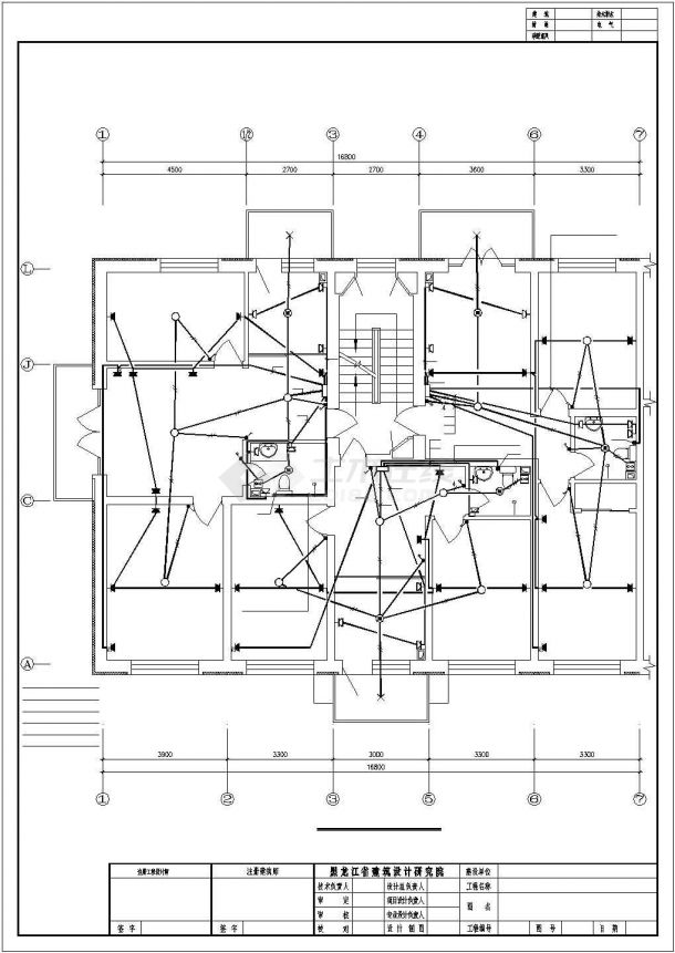 住宅楼电气设计CAD施工图-图一