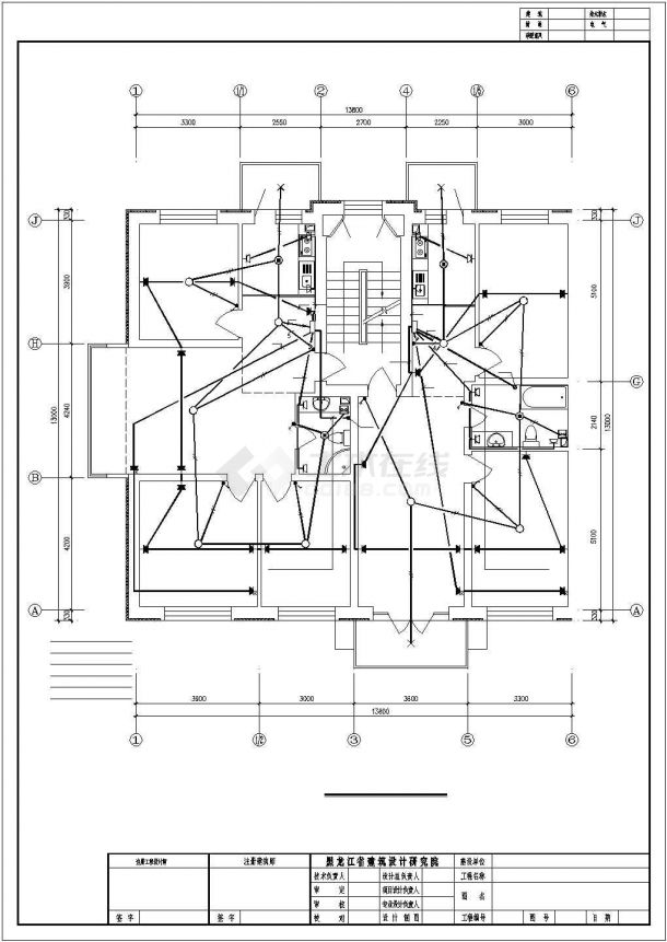 住宅楼电气设计CAD施工图-图二