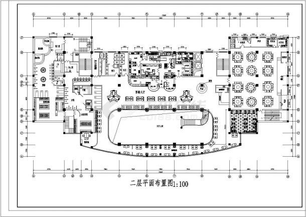 【南京】某地酒店全套建筑施工设计cad图(含平面布局图，平面布置图)-图二