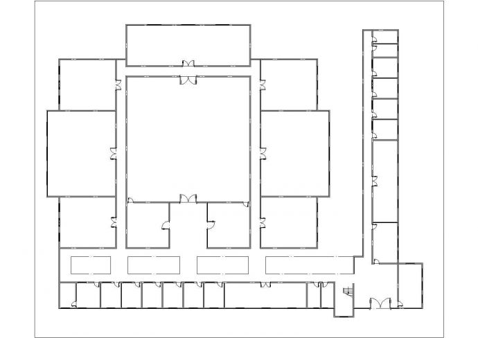 2300平米3层框架结构商务宾馆平立剖面设计CAD图纸（含总图）_图1