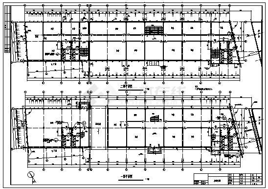 办公楼设计_5000平米某四层框架结构包装办公楼建筑结构施工cad图(含毕业设计)-图一