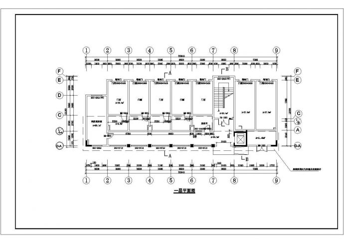 南京宏声大酒店包间全套建筑结构cad图(含总平面布置图)_图1