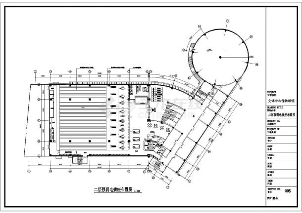 某多层保龄球馆室内精装修设计cad全套施工图-图二