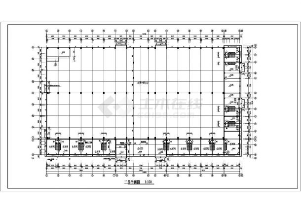 12208平方米2层现代农贸市场建筑设计施工图，共六张-图二