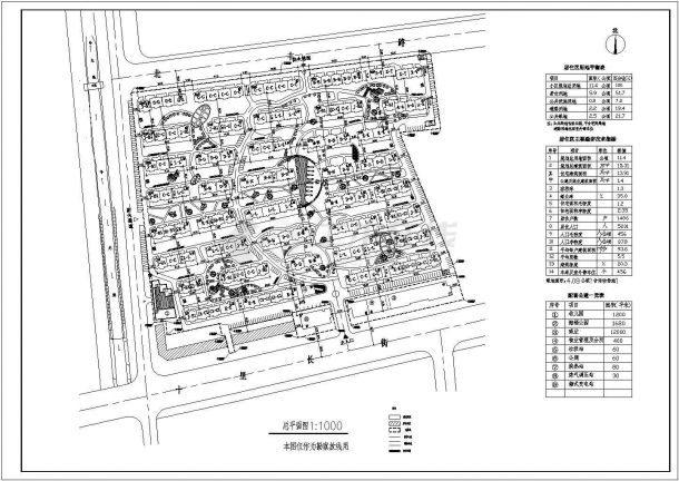 小区规划总用地11.4公顷总平面图方案-图一