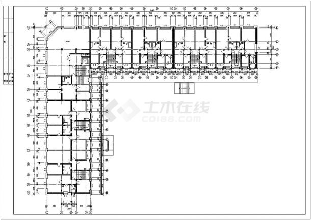 某地上七层框混结构军分区综合楼设计cad全套平立剖面建施图（甲级院设计）-图二