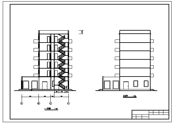 商住楼设计_某市六层临街商住楼建筑施工cad图（含计算书，结构图）_图1