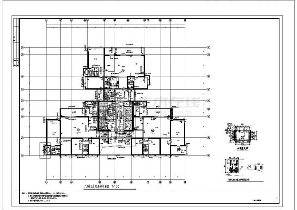 [广东]六十一层住宅楼消防全套施工图纸（含S型气溶胶灭火系统）cad图纸设计-图二