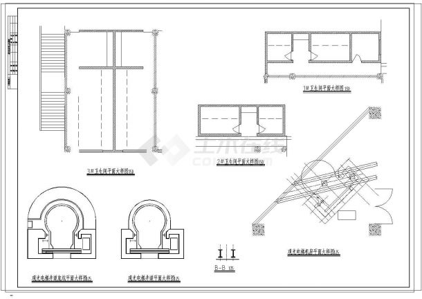 2.4万平米四层购物商场建筑设计CAD施工图-图一