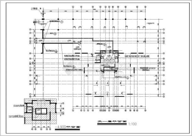 28层1楼梯2电梯4户点式住宅楼CAD设计图，含详图-图一