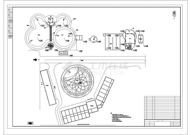 某厂区污水处理站改造工程施工CAD图纸设计-图二