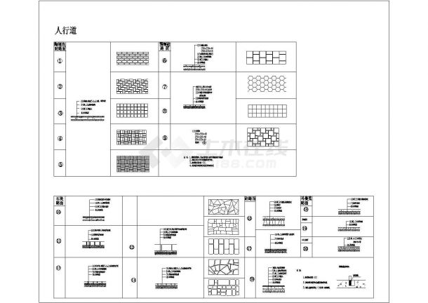 某总图图例及道路图例CAD全套完整图纸-图一