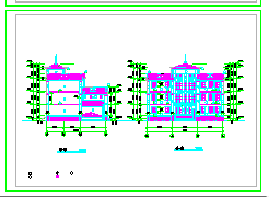 某多层大型别墅建筑cad设计图纸_图1