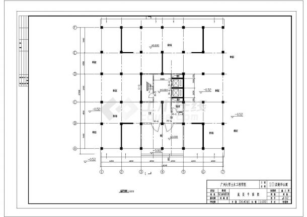 公寓设计_十层框架建筑基础方案详图-图一