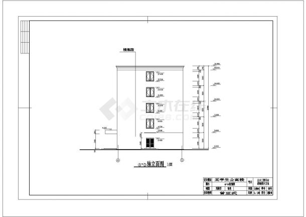宿舍设计-五层学生公寓建筑方案详图-图二