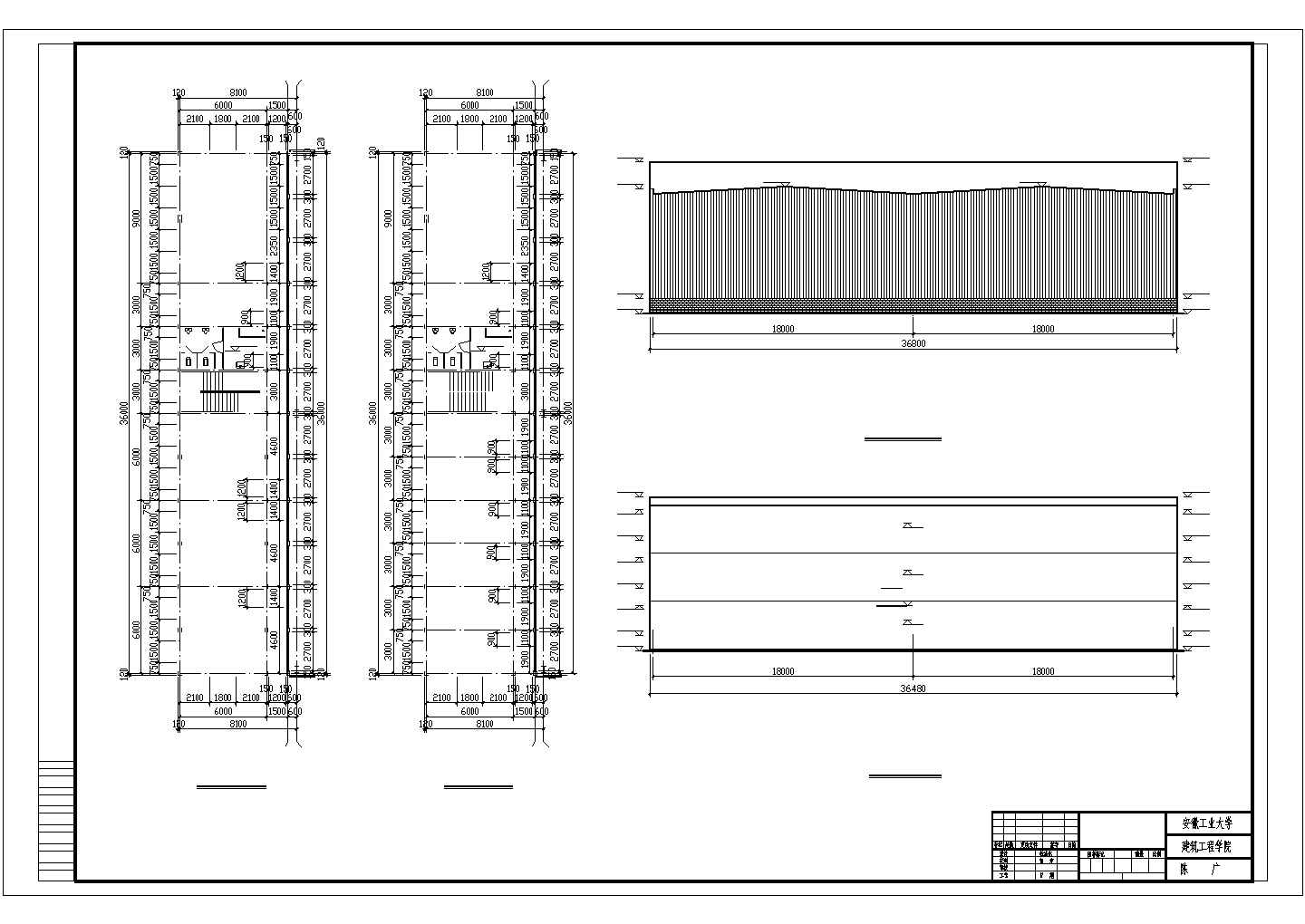 某钢结构工业厂房毕业设计cad全套建筑施工图（含设计说明，含结构设计，含计算书）