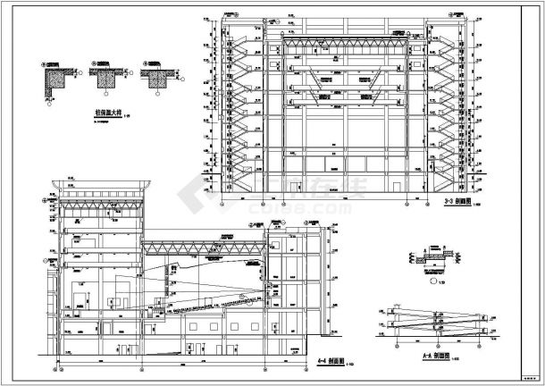 24031.5平米文化馆五层游泳馆影剧院设计图（长103.7米宽63.4米）-图二