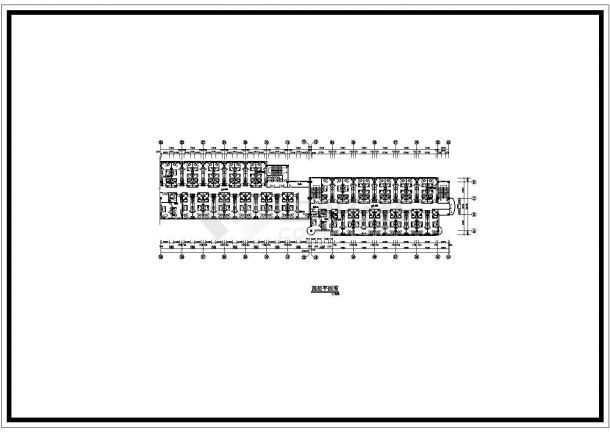 淮北市建设路某1.2万平米8层框架商务酒店平米设计CAD图纸-图一