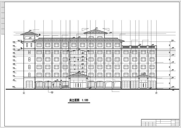 西宁市某6500平米6层框架结构商务酒店全套建筑设计CAD图纸-图二